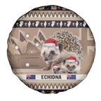 Aussie Echidna Spare Tire Cover Merry Christmas