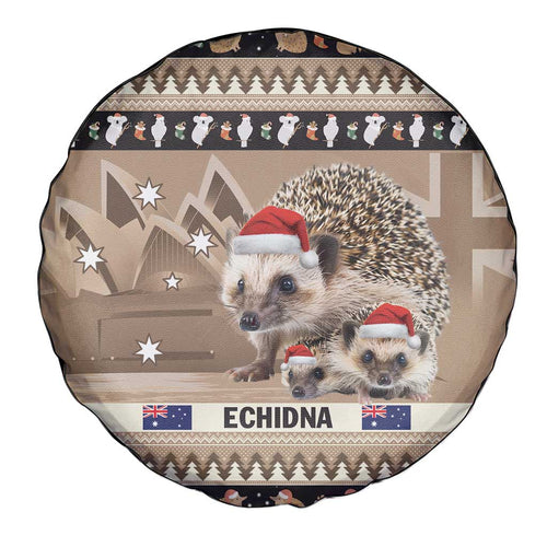 Aussie Echidna Spare Tire Cover Merry Christmas