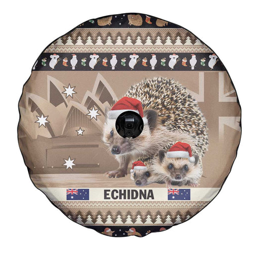 Aussie Echidna Spare Tire Cover Merry Christmas