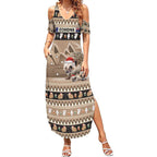 Aussie Echidna Summer Maxi Dress Merry Christmas