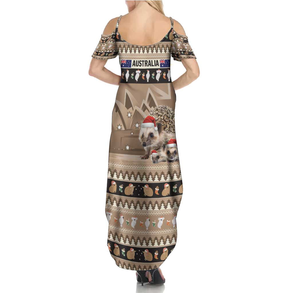 Aussie Echidna Summer Maxi Dress Merry Christmas