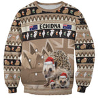Aussie Echidna Sweatshirt Merry Christmas