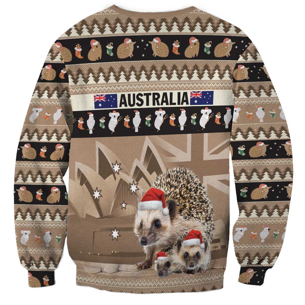 Aussie Echidna Sweatshirt Merry Christmas