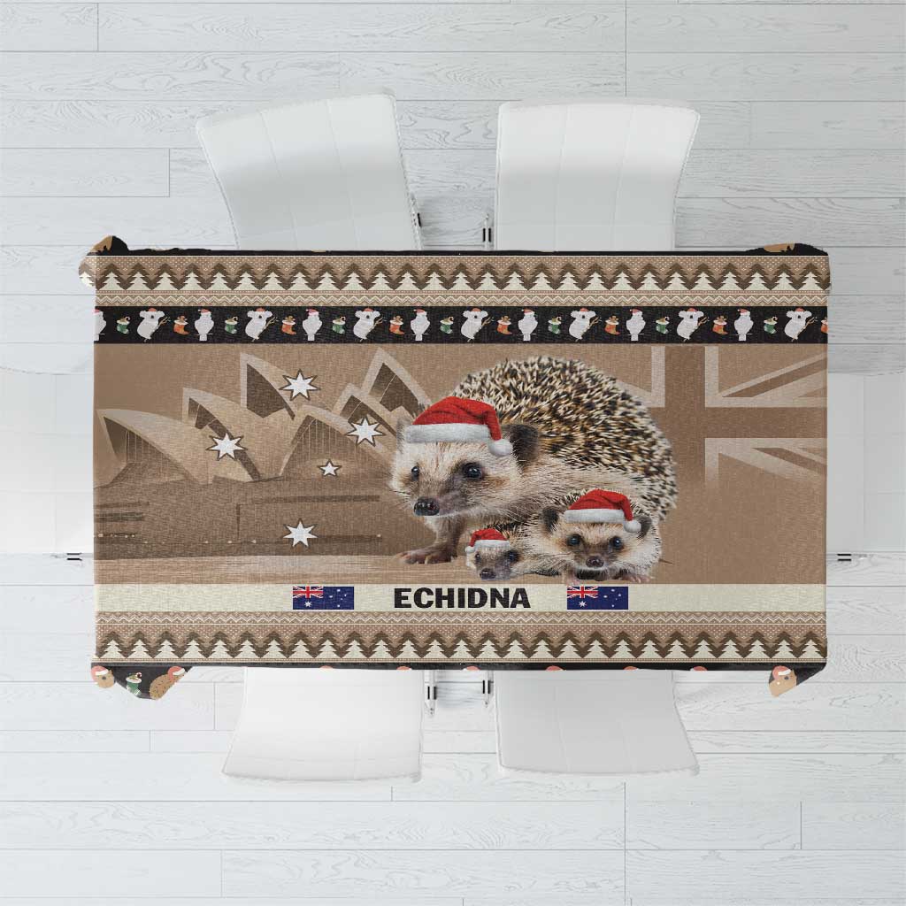 Aussie Echidna Tablecloth Merry Christmas