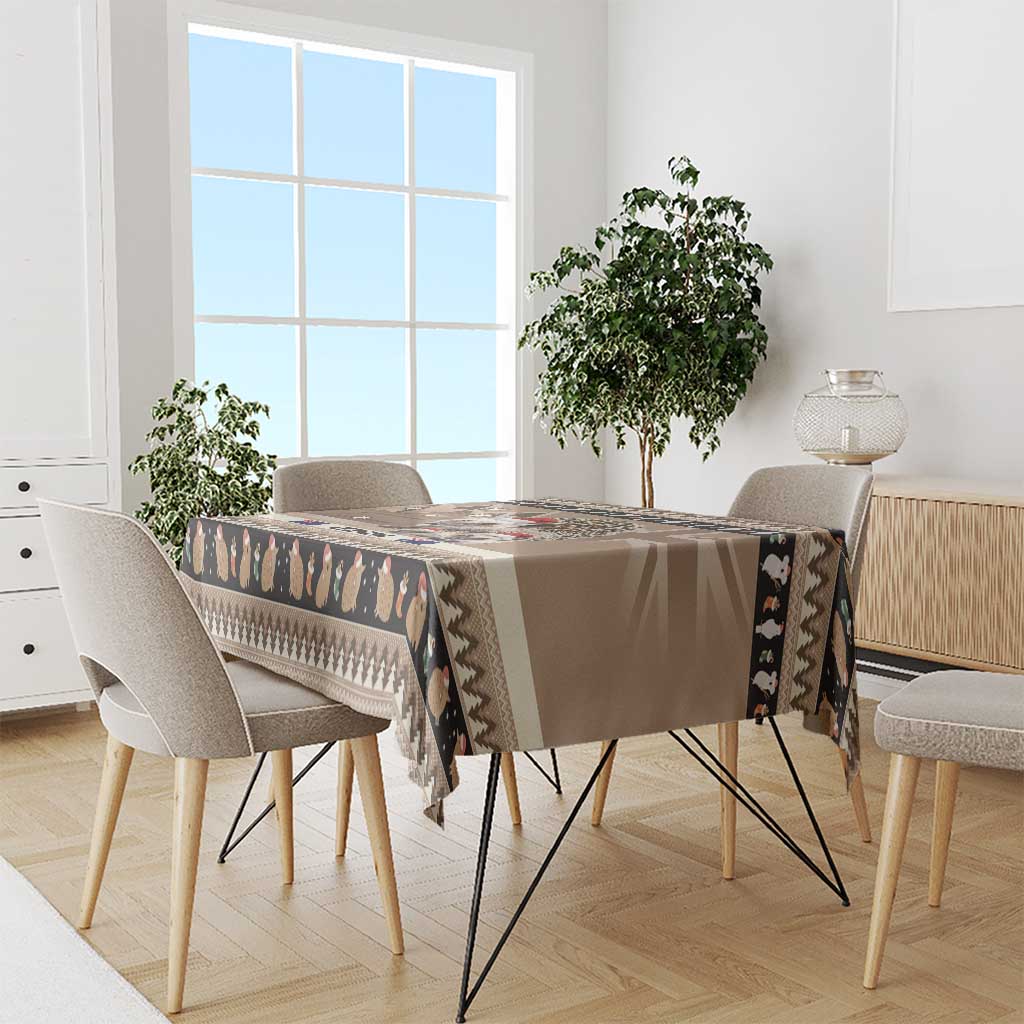 Aussie Echidna Tablecloth Merry Christmas