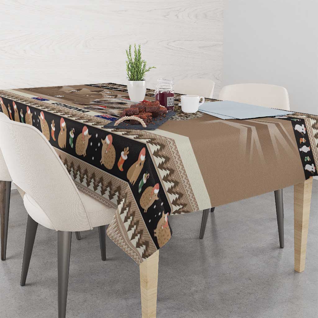 Aussie Echidna Tablecloth Merry Christmas