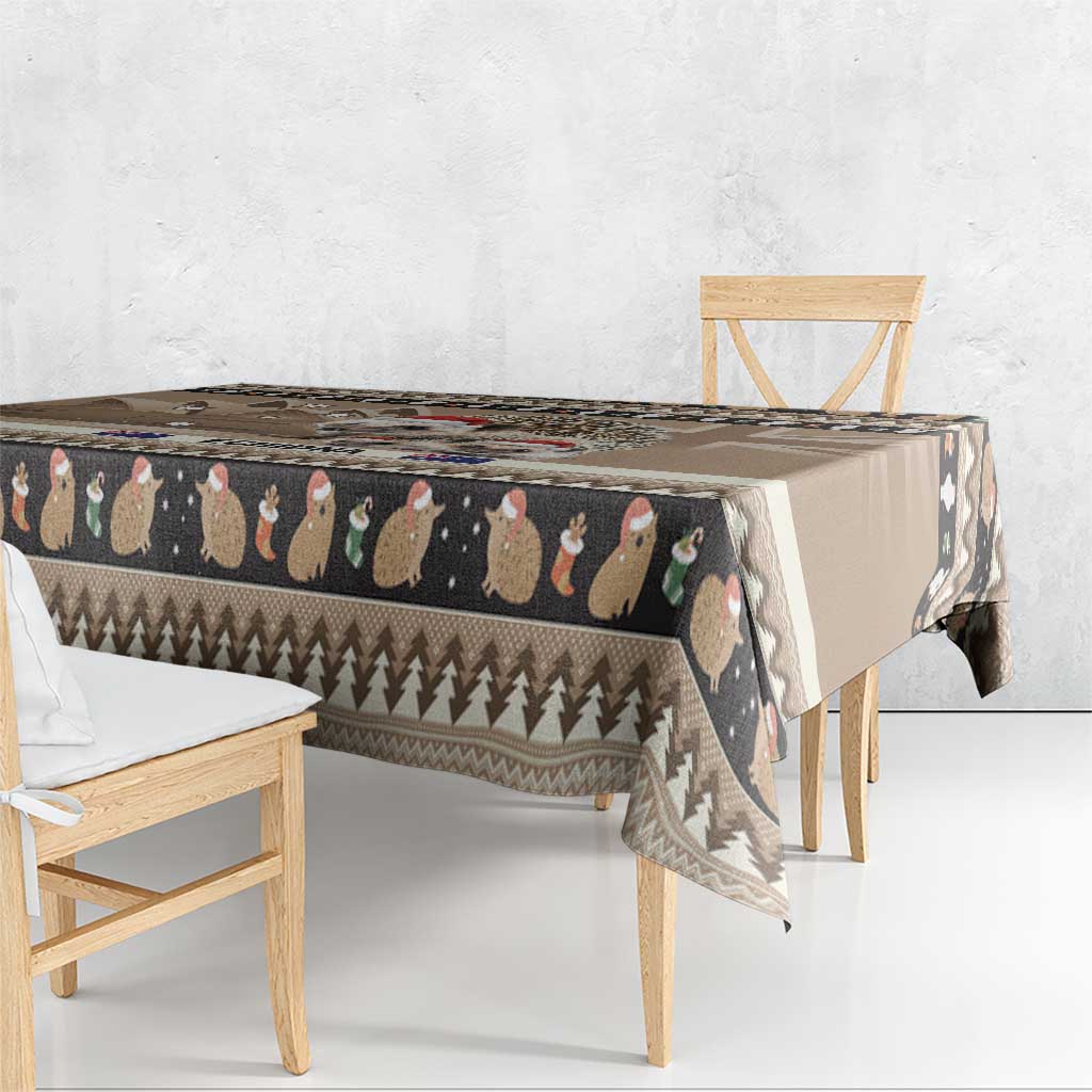 Aussie Echidna Tablecloth Merry Christmas