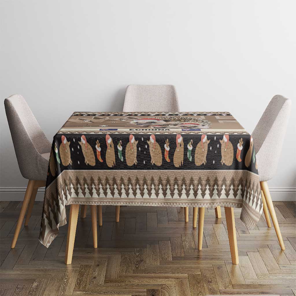 Aussie Echidna Tablecloth Merry Christmas