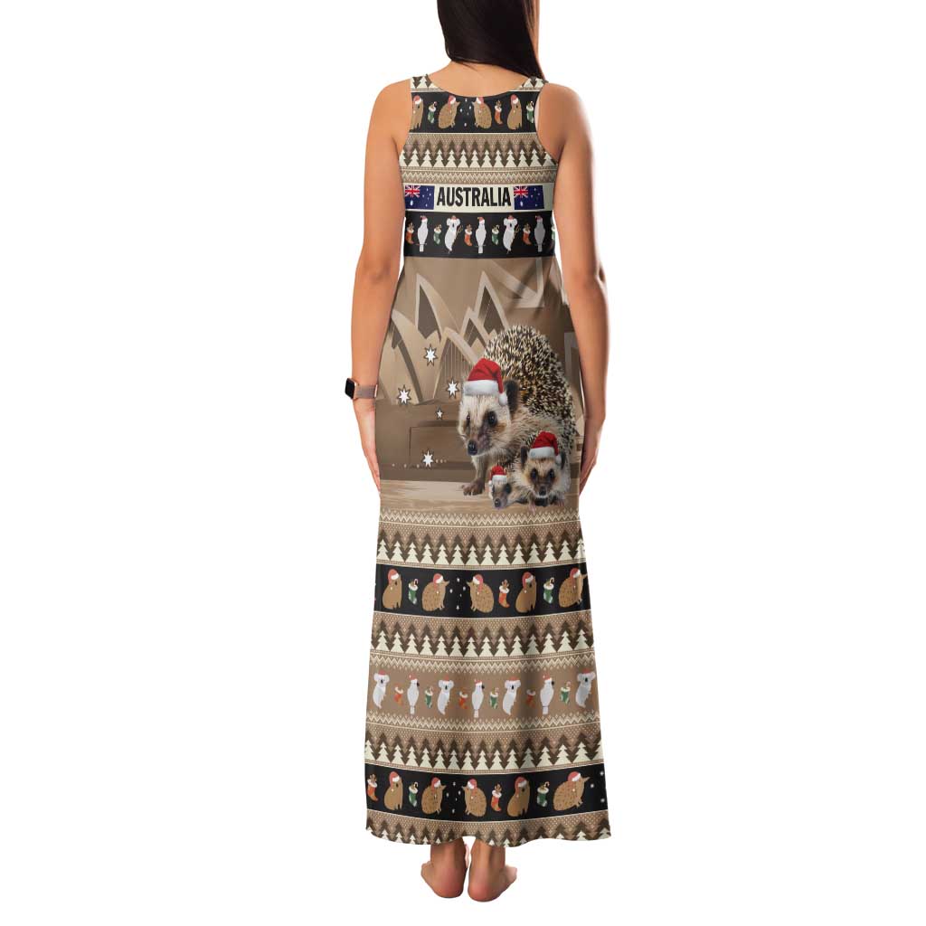 Aussie Echidna Tank Maxi Dress Merry Christmas