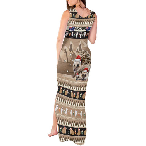 Aussie Echidna Tank Maxi Dress Merry Christmas