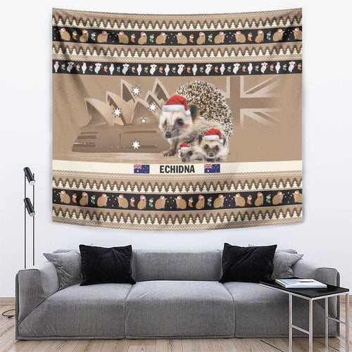 Aussie Echidna Tapestry Merry Christmas