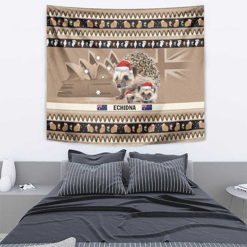 Aussie Echidna Tapestry Merry Christmas