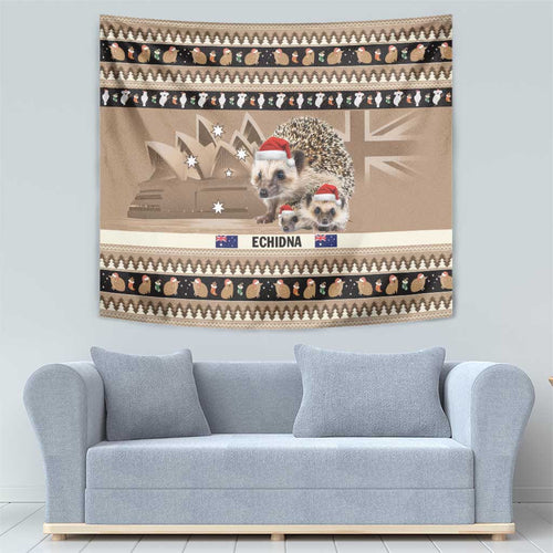 Aussie Echidna Tapestry Merry Christmas