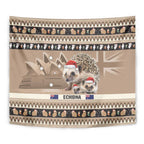 Aussie Echidna Tapestry Merry Christmas