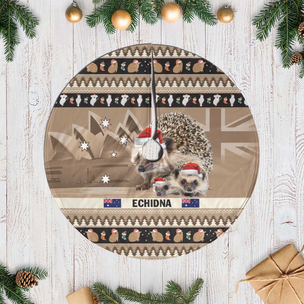 Aussie Echidna Tree Skirt Merry Christmas