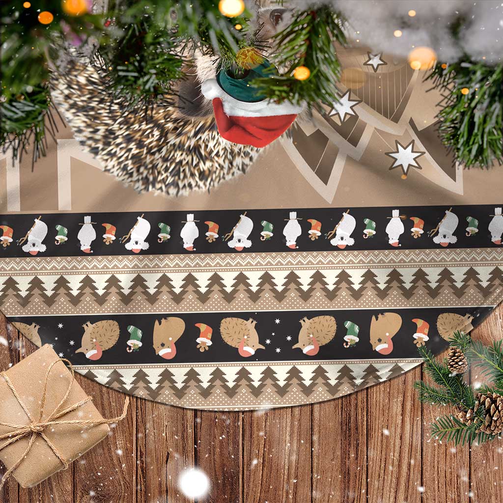 Aussie Echidna Tree Skirt Merry Christmas