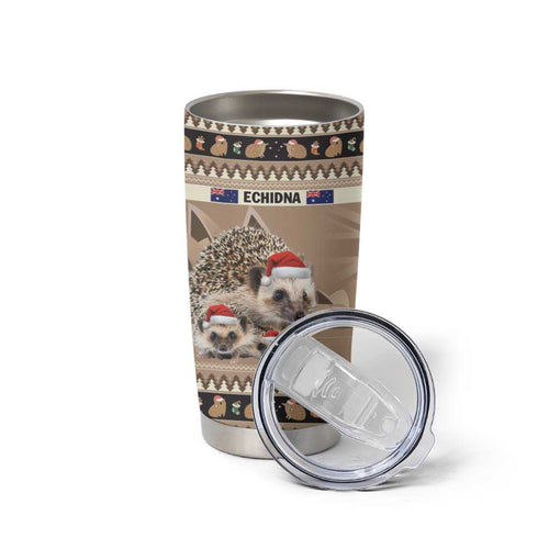 Aussie Echidna Tumbler Cup Merry Christmas