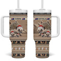 Aussie Echidna Tumbler With Handle Merry Christmas
