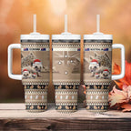 Aussie Echidna Tumbler With Handle Merry Christmas