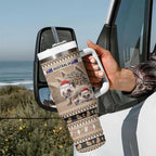 Aussie Echidna Tumbler With Handle Merry Christmas