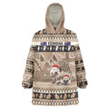 Aussie Echidna Wearable Blanket Hoodie Merry Christmas