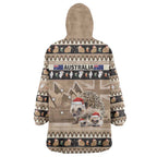 Aussie Echidna Wearable Blanket Hoodie Merry Christmas