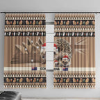 Aussie Echidna Window Curtain Merry Christmas