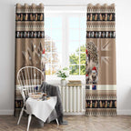 Aussie Echidna Window Curtain Merry Christmas