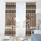 Aussie Echidna Window Curtain Merry Christmas