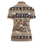 Aussie Echidna Women Polo Shirt Merry Christmas