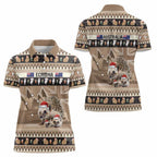 Aussie Echidna Women Polo Shirt Merry Christmas