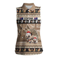 Aussie Echidna Women Sleeveless Polo Shirt Merry Christmas