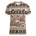 Aussie Echidna Women V-Neck T-Shirt Merry Christmas