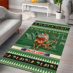 Aussie Frilled Lizard Area Rug Merry Christmas