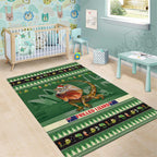 Aussie Frilled Lizard Area Rug Merry Christmas