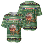 Aussie Frilled Lizard Baseball Jersey Merry Christmas