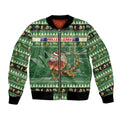 Aussie Frilled Lizard Bomber Jacket Merry Christmas