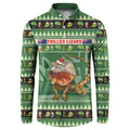 Aussie Frilled Lizard Button Sweatshirt Merry Christmas