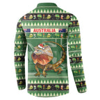 Aussie Frilled Lizard Button Sweatshirt Merry Christmas