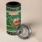 Aussie Frilled Lizard 4 in 1 Can Cooler Tumbler Merry Christmas