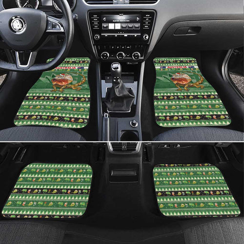 Aussie Frilled Lizard Car Mats Merry Christmas
