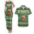 Aussie Frilled Lizard Couples Matching Tank Maxi Dress and Hawaiian Shirt Merry Christmas
