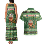 Aussie Frilled Lizard Couples Matching Tank Maxi Dress and Hawaiian Shirt Merry Christmas