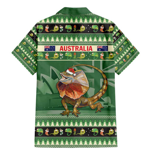 Aussie Frilled Lizard Family Matching Mermaid Dress and Hawaiian Shirt Merry Christmas