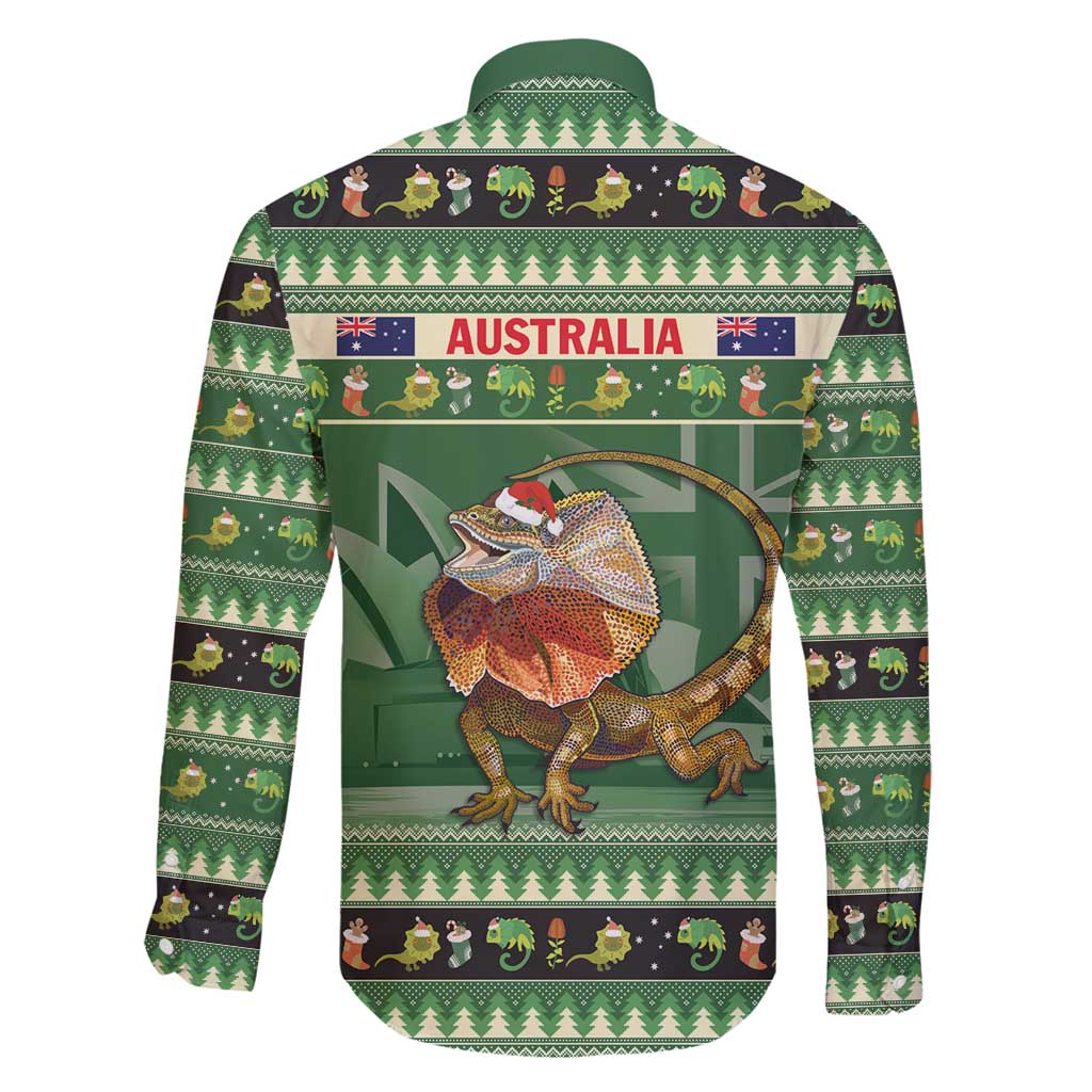 Aussie Frilled Lizard Family Matching Mermaid Dress and Hawaiian Shirt Merry Christmas