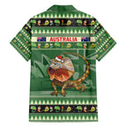 Aussie Frilled Lizard Family Matching Off The Shoulder Long Sleeve Dress and Hawaiian Shirt Merry Christmas