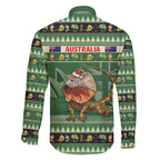 Aussie Frilled Lizard Family Matching Off The Shoulder Long Sleeve Dress and Hawaiian Shirt Merry Christmas