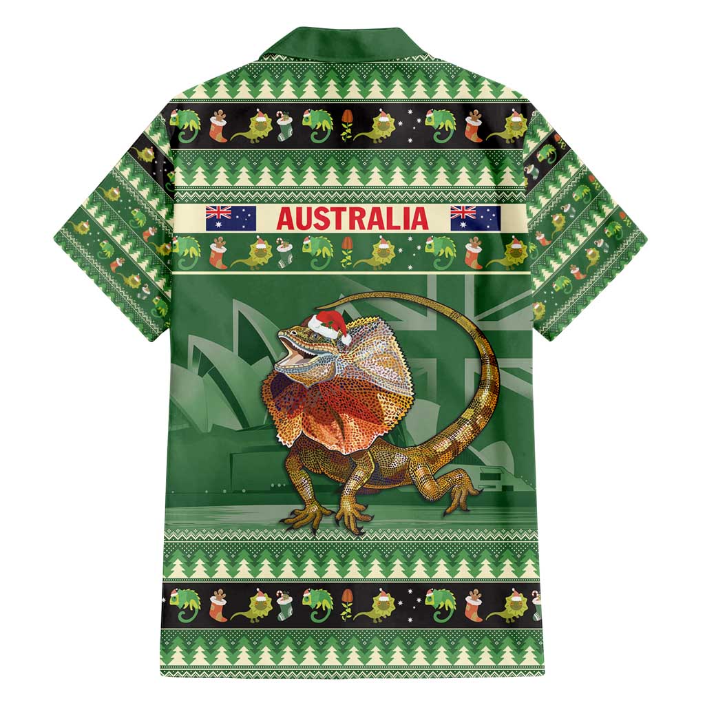 Aussie Frilled Lizard Family Matching Off Shoulder Maxi Dress and Hawaiian Shirt Merry Christmas