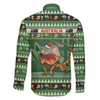 Aussie Frilled Lizard Family Matching Short Sleeve Bodycon Dress and Hawaiian Shirt Merry Christmas