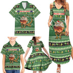 Aussie Frilled Lizard Family Matching Summer Maxi Dress and Hawaiian Shirt Merry Christmas